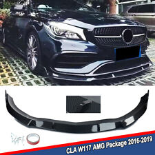 Carbon Look Front Splitter For Benz W117 C117 CLA45 AMG Sedan 2016-2019 Facelift picture