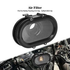 Black Clear Stage 2 Air Cleaner For Harley Touring Street Glide Road Glide 24-25 picture