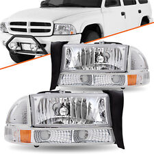 Fits 1997-2004 Dodge Dakota 1998-2003 Durango Headlights Headlamps Left+Right picture