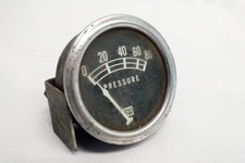 Vintage SW Stewart Warner 0-80 lbs Oil Pressure Gauge White Tulip Needle picture
