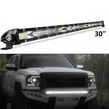 30inch Slim LED Work Light Bar Single Row Spot Flood Combo Truck SUV ATV 4WD 32