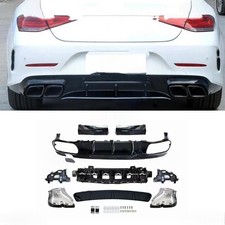 2019-2023 For Benz CLS W257 Gloss Black Rear Bumper Diffuser Lip Spoiler 4 Out picture