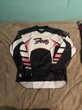 Vintage Fox Riding Jersey Women’s Medium Black Pink White picture