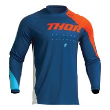Thor Sector Edge Navy and Orange MX Off-Road Jersey - Men's Sizes SM - 3X picture