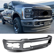 Carbonized Gray Front Bumper Face Bar For 2023-2025 Ford F250 F350 W/Fog Holes picture