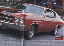 1970 CHEVROLET CHEVELLE SS 454 HARDTOP 5 page COLOR Article picture