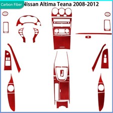 35Pcs Red carbon fibre interior dashboard upgrade kit for Nissan Teana 2008-2012 picture