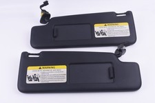 2007-2016 Volkswagen Eos Driver & Passenger Side Sun Visor Pair Set Black picture