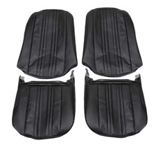 PUI Interiors 69XS10U 69-71 Fits Chevrolet Nova Front Seat Cover Black picture