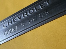 CHEVY CHEVROLET DOOR DASH TAG DATA SERIAL NUMBER PLATE **EMBOSSED** w/ Your VI# picture