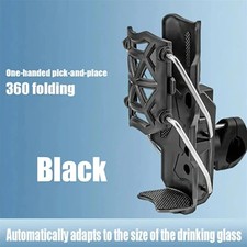 Universal Motorcycle Cup Holder Handlebar Drink Water Bottle Mount 32-77mm picture