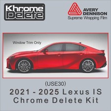 2021–2025 Lexus IS (USE30) Chrome Delete Vinyl Wrap Overlay – Gloss Black Finish picture