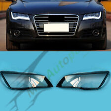 A Pair Front Headlight Clear Lens Shell+Seal Glue For Audi A7 S7 RS7 2012-2015 picture