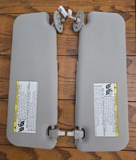 2004-09 Toyota Prius Driver & Passenger Side Sun Visors Pair Set OEM Gray Clean picture