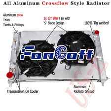 CU2139 4 Row Radiator Shroud+Fan Fit 1997-2004 Ford Mustang GT SVT 4.6L 5.4L V8 picture