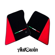 Black Floor Mats for Ferrari SF90 Stradale with Red Alcantara Borders IT Edition picture