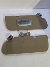 2000-2006 Sierra Silverado Sun Visors PAIR Driver Passenger OEM Beige/Brown picture
