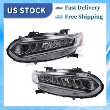 2Pcs Full LED Headlight Chrome Left Right Side Fit 2018-2020 Honda Accord picture