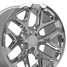 Set(4) OE Wheels 5668 20x9 Chrome Snowflake Wheels 6X139.7 +24ET picture