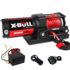 X-BULL Electric Winch 3000lbs 12V Synthetic Rope w/ Wireless Remote ATV/UTV picture