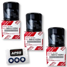 Genuine Oil Filter TOYOTA 90915-YZZN1 90915-YZZF2  & Drain Plug Washers OEM 3 PC picture