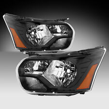Fit 2015-2023 Ford Transit Headlight Assembly Black Driver&Passenger Side Pair picture