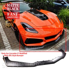 For Corvette C7 2014-2019 ZR1 Style Conversion Matte Front Bumper Lip Splitters picture