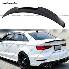 V Style Rear Trunk Spoiler Wing For 2014-2020 Audi A3 S3 Rs3 Sedan Gloss Black picture