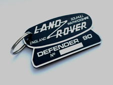 LAND ROVER DEFENDER 90 SOLIHULL WARWICKSHIRE ENGLAND ACRYLIC PLASTIC KEYRING picture