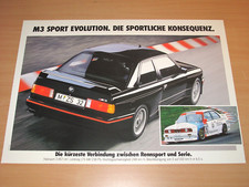 BMW M3 E30 EVO Vintage Poster 21 - EVO Sport Evolution Original Rare picture