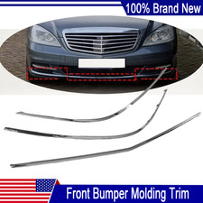 3Pcs Bumper Molding Trim Fit For Mercedes Benz S W221 S350 S500 S550 US Stock picture