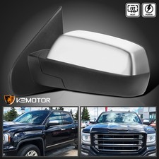 Left Side Fits 2014-2018 Silverado Sierra Chrome Power Heated View Mirror+Puddle picture