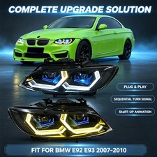 Pair Upgrade Led Headlights For BMW 3 Series E92 E93 2007-2010 Coupe 328i 335i picture