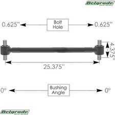 TMR533C Torque Rod Crimped 25.375in IHC/Ford - 3580088C3 3580088C2 4C4Z4264CA picture