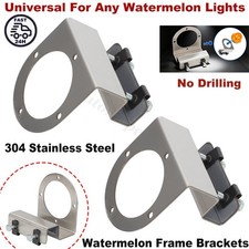 2 X 90* Downward Facing Frame Brackets For Watermelon Glass Lights - Stainless picture