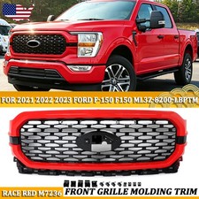 Race Red Front Bumper Upper Grille Grill For 2021 2022 2023 Ford XLT F-150 F150 picture
