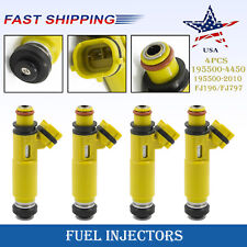 For Mazda RX-8 195500-4450: Flow Tested & Cleaned 04-08 4x Yellow Fuel Injectors picture