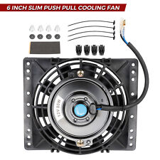6'' Inch Slim Push Pull Electric Radiator Cooling Fan 650CFM Mount Kit Universal picture