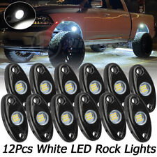 12X White LED Rock Lights Underbody Trail Rig Glow Lamp Offroad SUV Pickup Truck picture