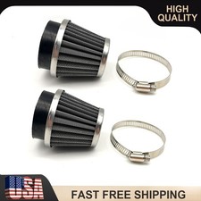 2xWashable 48-50mm Motorcycle Air Intake Filter For Honda Yamaha Kawasaki Suzuki picture