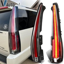 LED Tail Lights For 2007-2014 Cadillac Escalade ESV Transparent/Red Rear Lamps picture