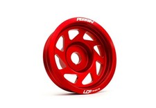 Perrin Lightweight Crank Pulley Red for 02-2014 Subaru WRX & 04-2021 STI w/ AC picture