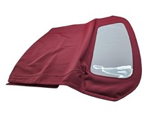 Fits 1979-1983 Fiat 124 Spider 2000 CS2 Soft Top Canvas Burgundy PlWindow picture