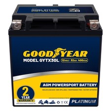 Goodyear GYTX30L - 12 Volt 32 AH, 400 CCA, Rechargeable Standard, Standard picture