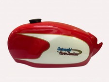 Harley Davidson Aermacchi 350 tv 1971-72 Red & White Steel Fuel Petrol Tank +Cap picture