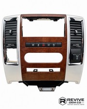 2009-2012 Dodge RAM 1500 2500 LARAMIE Woodgrain Center Dash Radio Bezel Panel picture