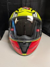AXOR MOTORCYLE HELMET RACING DUCK YELLOW COLOR EXCELLENT CONDITION picture
