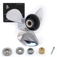 10.25x16-G Stainless Steel Propeller + Hardware kits Fit Yamaha 40-60HP YBS Prop picture