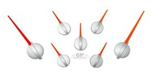 Speedometer Gauge Cluster Needle Set Satin with Red Pointer Custom GM 2003-2013 picture
