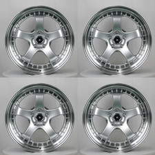 18x8.5 / 18x9.5 SILVER ML JDM Meister Style Wheels 5x114.3 ET35 CB73.1 Staggered picture